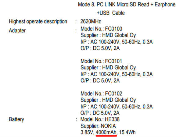 Nokia 2 - batteria da 4.000 mAh