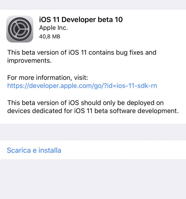 ios 11 beta 10
