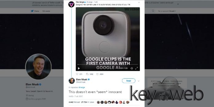 Elon Musk la fotocamera IA di Google non finge nemmeno di essere innocente
