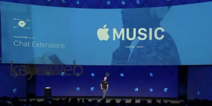 Facebook annuncia l'integrazione di Apple Music per Messenger