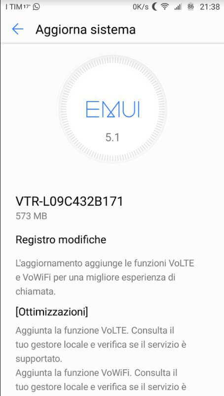Huawei P10 - aggiornamento patch di settembre