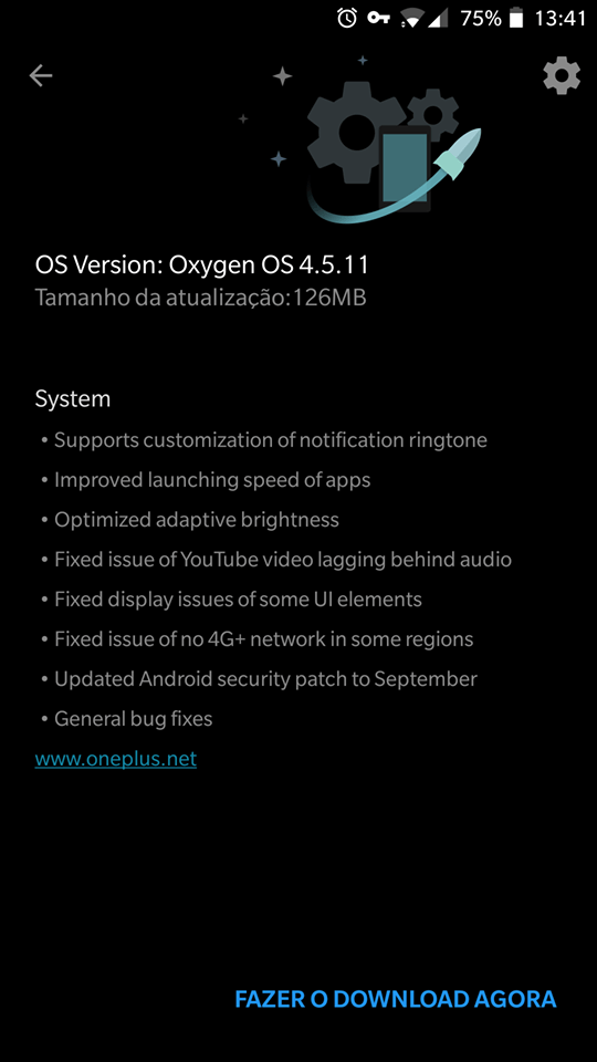 OnePlus 5 - aggiornamento OxygenOS 4.5.11