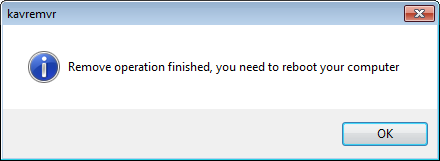 disinstallazione completata