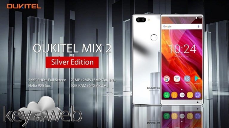 OUKITEL Mix 2 Silver Version, brillante come uno specchio