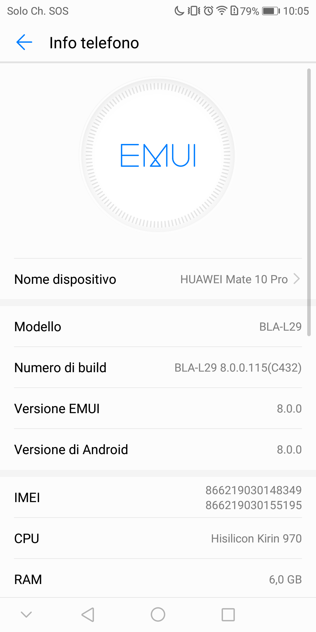 Mate 10 pro impostazioni