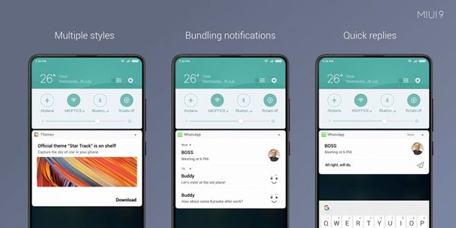 MIUI 9 notifiche interattive e rilascio Global Stable