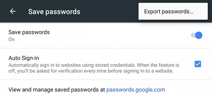 Google Chrome - salvataggio password