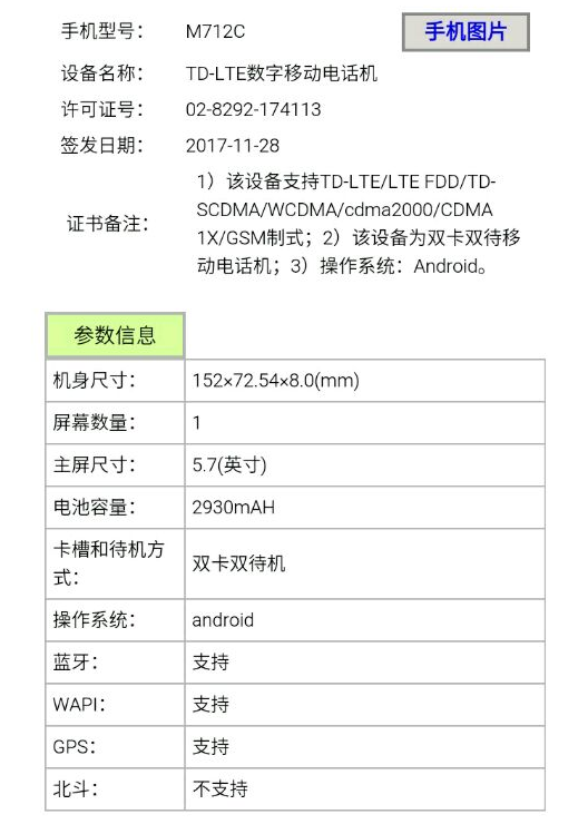 Meizu M6s TENAA