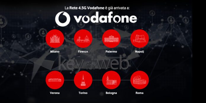 Vodafone lancia la rete 4.5G a 900Mbps a Roma
