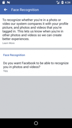 riconoscimento facciale su Facebook