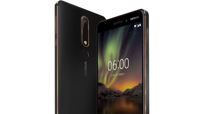 Nokia 6 2018 black side