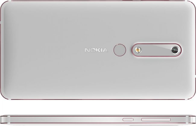 Nokia 6 2018 side white