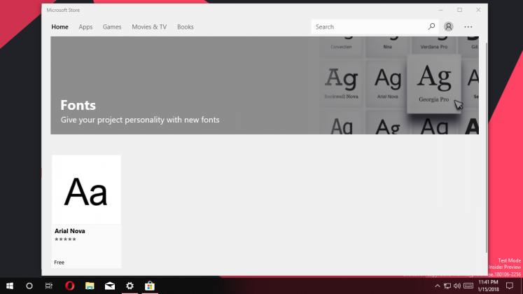 Windows 10 Fonts Store