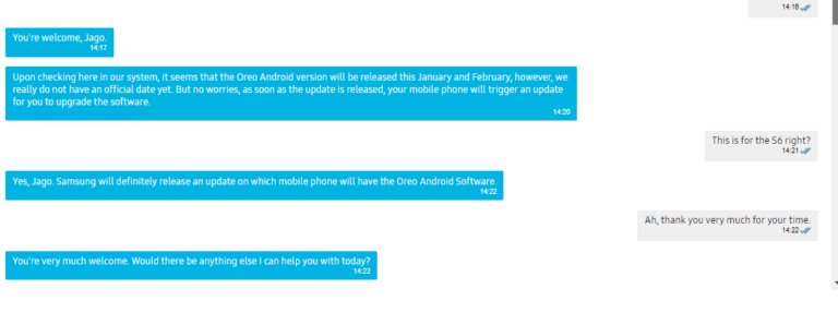 chat supporto tecnico Samsung