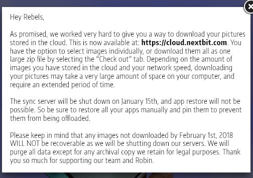 chiude Nextbit Robin Smart Saver