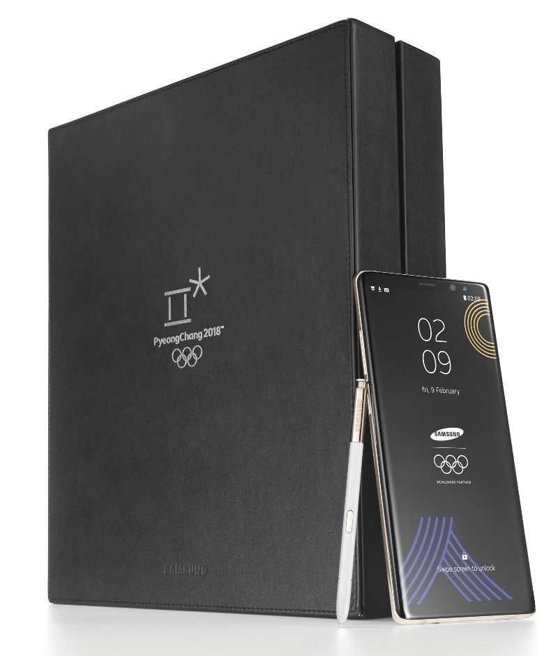confezione Galaxy Note 8 versione Olimpiadi 2018