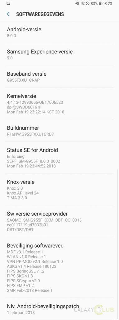 Android Oreo S8