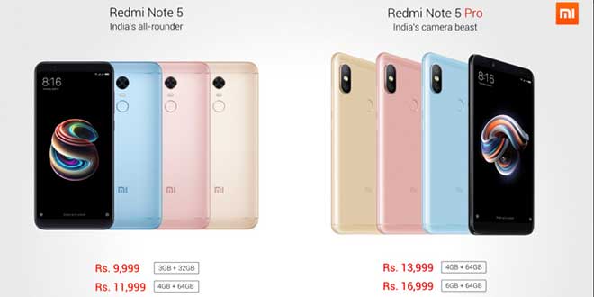 Xiaomi Redmi Note 5 e Redmi Note 5 Pro: i nuovi smartphone Xiaomi di fascia media