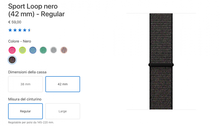 Il cinturino sport loop di Apple Watch è ora disponibile in versione “Large”