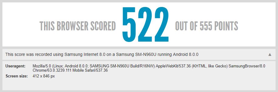 benchmark Galaxy Note 9