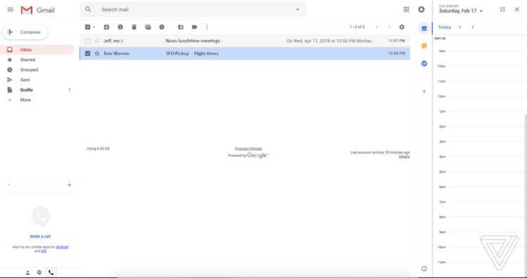 Gmail si converte al Material Design