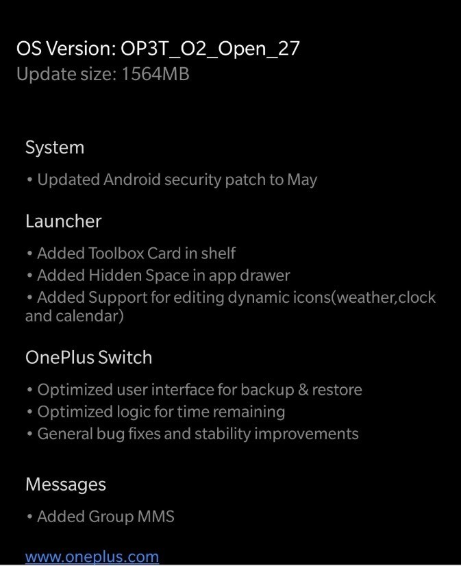One Plus 5T patch sicurezza