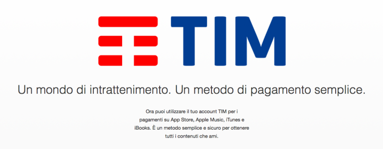 Anche TIM consente l’acquisto di contenuti su App Store