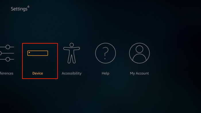 FireStick - Impostazioni dispositivo