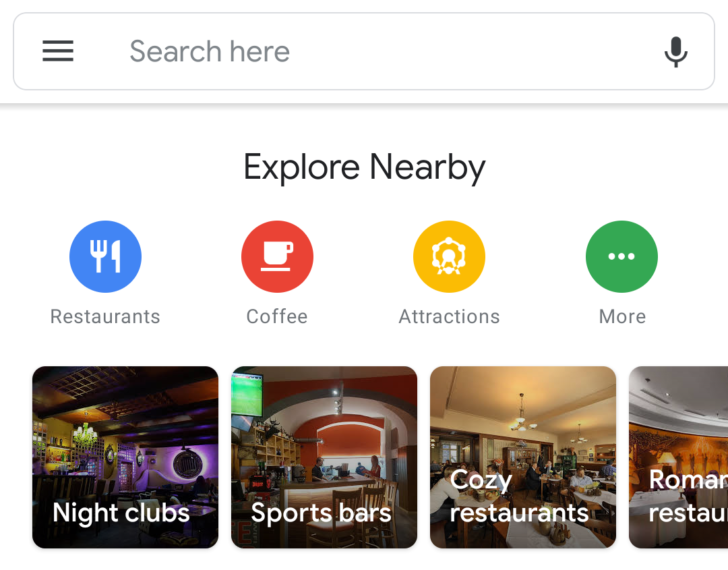 Google Maps schermata