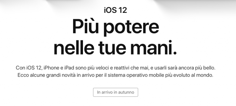 Apple traduce in italiano la pagina web dedicata alle novità di iOS 12
