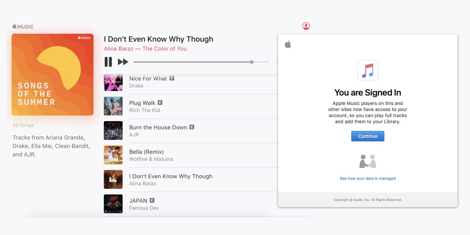 Apple Music arriva sul web