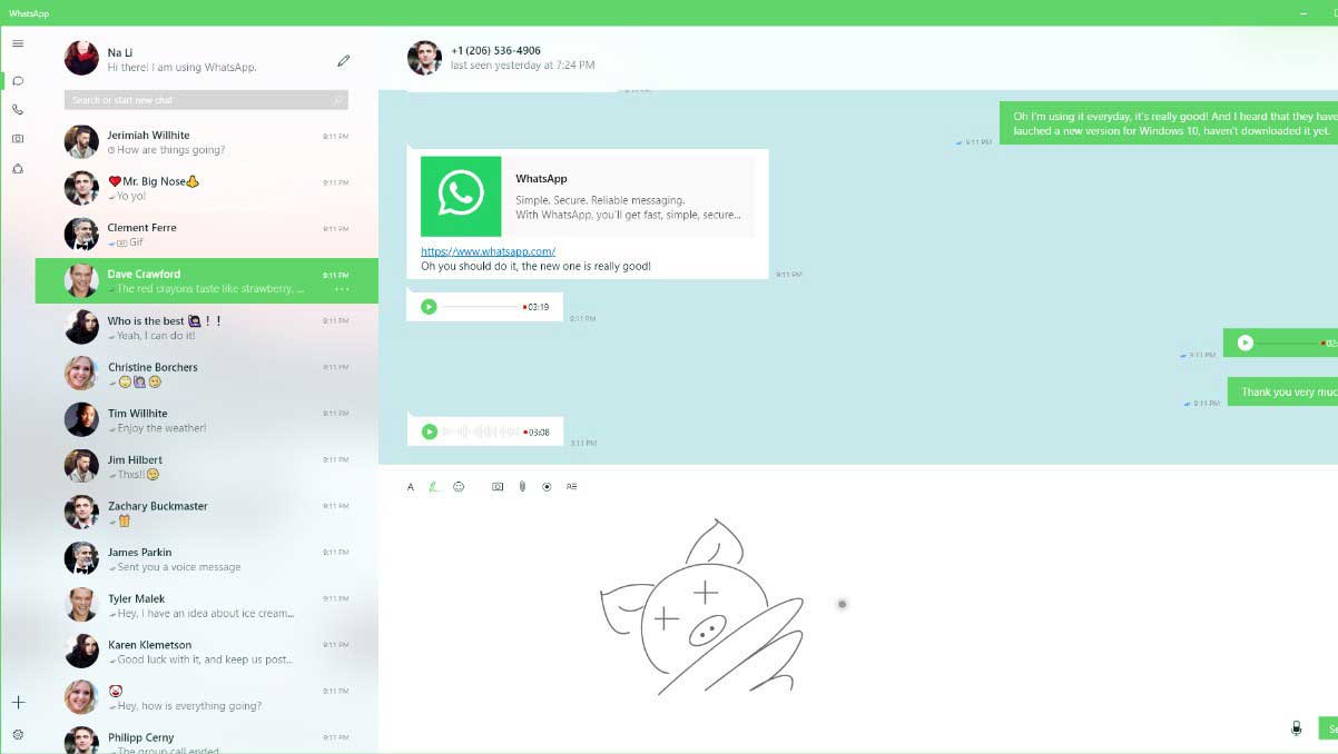 WhatsApp per Windows 10 UWP