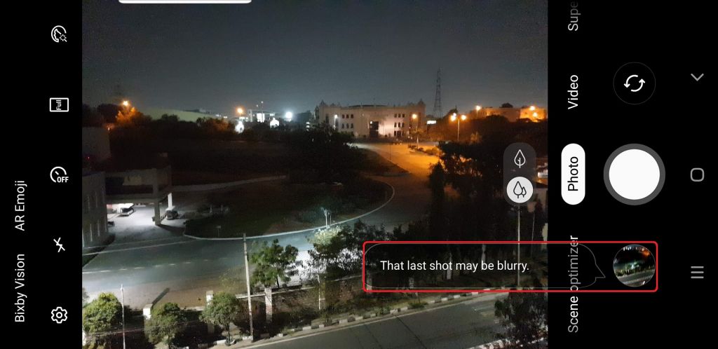 Modalità fotocamera Flaw Detention con Galaxy S9 e Android 9 Pie
