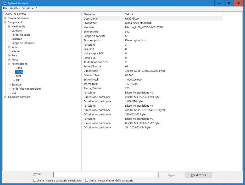 System Information - visualizza le informazioni di diagnostica e risoluzione dei problemi relative a Windows 10 System Information - visualizza le informazioni di diagnostica e risoluzione dei problemi relative a Windows 10