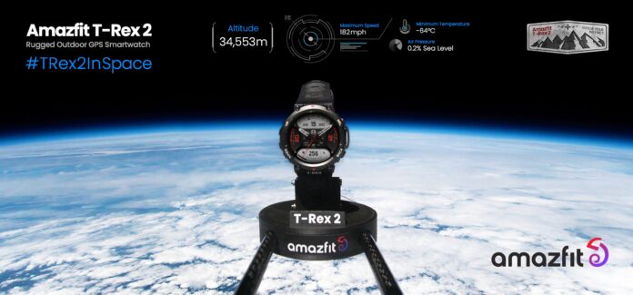 Amazfit ha lanciato lo Smartwatch T-Rex 2 nello spazio