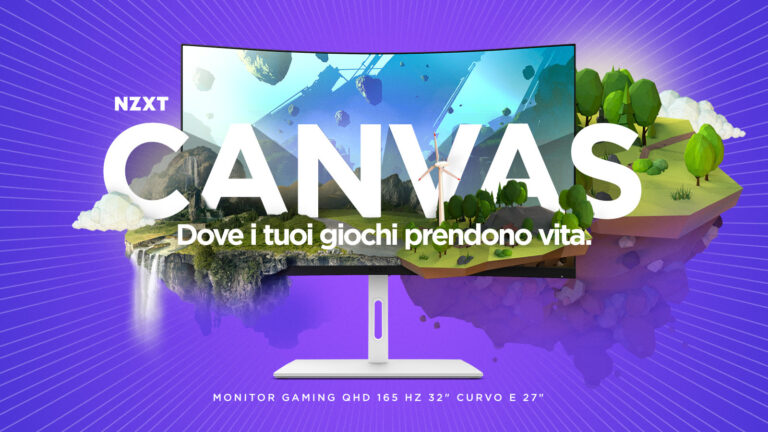 NZXT annuncia i monitor Canvas 32QHD Curvo e 27QHD